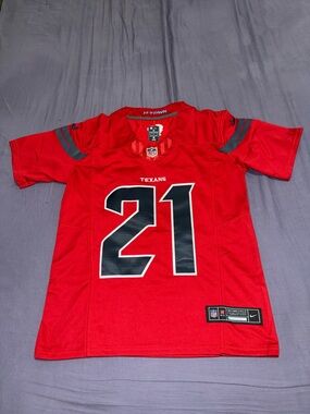 Nike Kids Red Texans #21 Football Jersey with Black Number